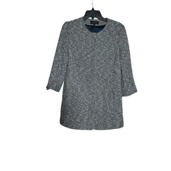 Talbots Tweed Blazer Blue Snap Button S Classic Preppy Office Casual Old Money - Picture 2 of 10